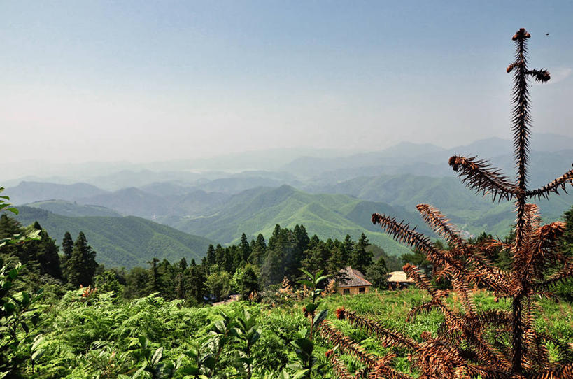 无人,横图,室外,白天,美景,山,山脉,景观,树,浙江省,风景,天空,自然,景色,摄影,宁静,自然风光,彩图,小屋