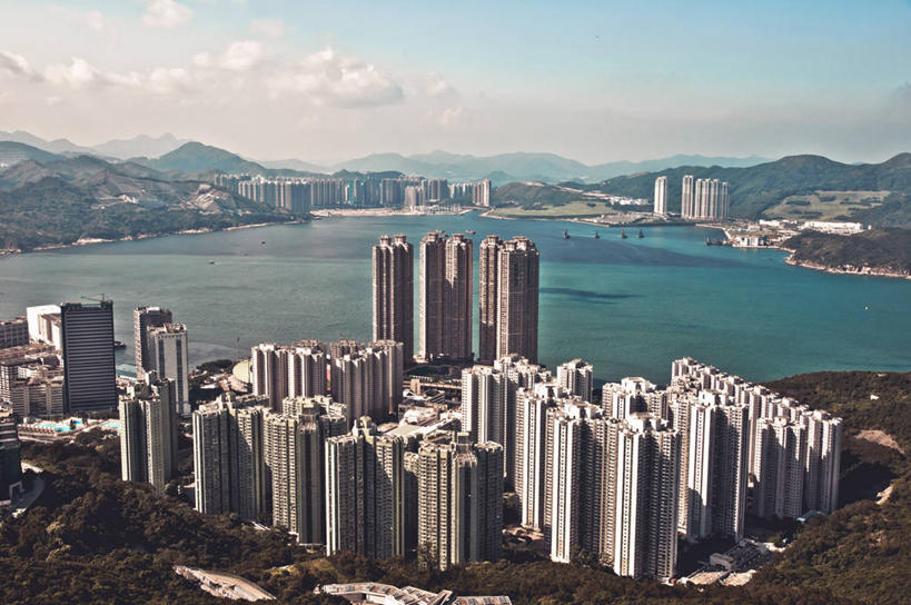 无人,横图,室外,白天,海洋,建筑,香港,云,现代,天空,摄影,发展,彩图,居住区