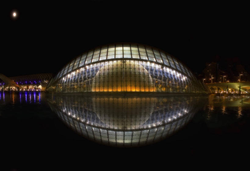 无人,码头,横图,室外,夜晚,港口,建筑,西班牙,对称,反射,月亮,天空,地标建筑,摄影,照亮,巴伦西亚省,死水,彩图,摆渡口,埠头,渡口,渡头,港湾,海港,货运码头,口岸,商港,艺术科学城