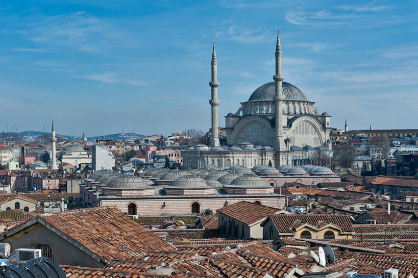 无人,横图,俯视,室外,白天,度假,美景,城市风光,城市,建筑,欧洲,屋顶,景观,尖顶,娱乐,享受,休闲,景色,放松,摄影,伊斯兰教,圆顶建筑,清真寺,伊斯坦布尔,大巴扎,彩图,高角度拍摄