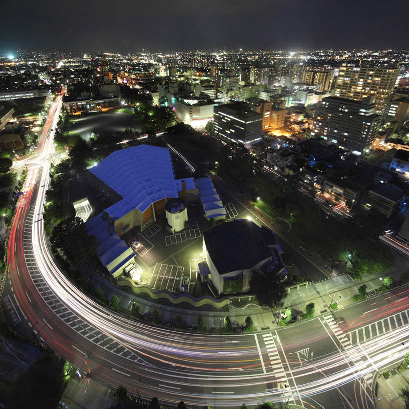 无人,方图,俯视,航拍,室外,夜晚,长时间曝光,度假,夜生活,美景,城市风光,城市,道路,建筑,街道,路,公路,汽车,日本,光,景观,塔,交通,娱乐,天空,享受,休闲,景色,放松,运输,摄影,鸟瞰,群马县,马路,彩图,高角度拍摄,广角