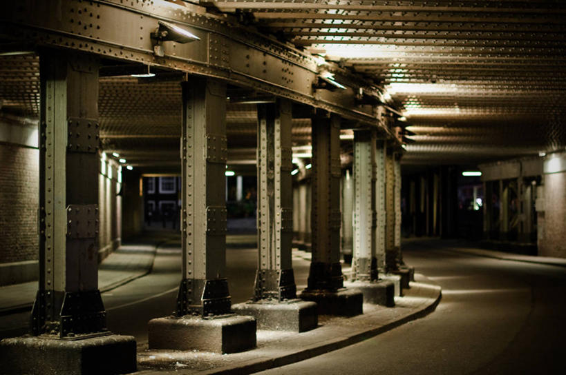 无人,横图,室外,夜晚,建筑,路,铁路,荷兰,隧道,钢铁,桥,轨道,交通,铁轨,光亮,首都,联系,运输,摄影,合金,照亮,阿姆斯特丹,旅行