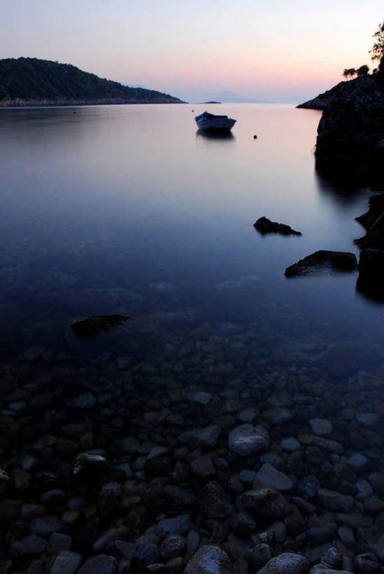 无人,竖图,室外,海洋,湖,希腊,渔船,风景,摄影,宁静,南欧,剪影,彩图