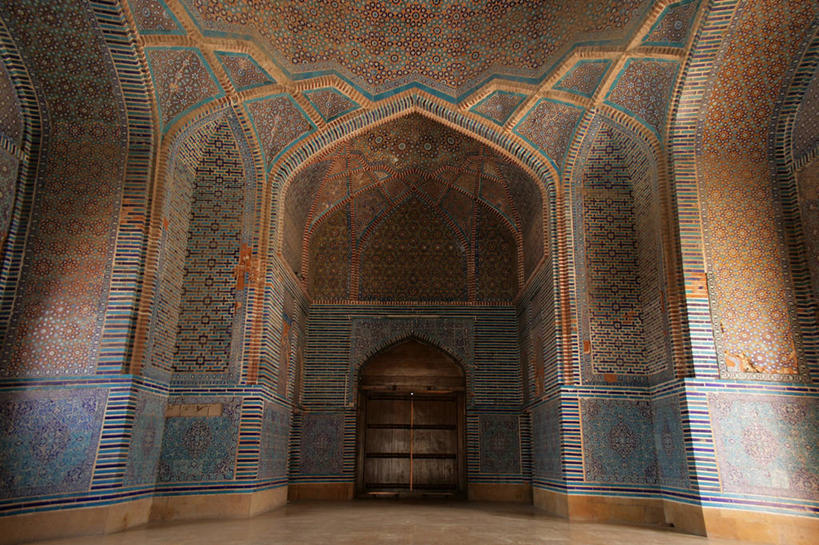 无人,横图,室内,白天,门,建筑,巴基斯坦,对称,拱门,宏伟,历史,地标建筑,摄影,宗教,伊斯兰教,天堂,清真寺,印度次大陆,彩图,旅行