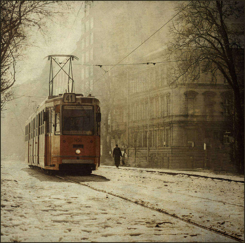 横图,室外,白天,雪,公共交通,首都,缆车,寒冷,摄影,怀旧,布达佩斯,匈牙利共和国,彩图