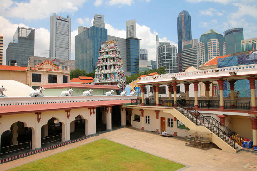 无人,横图,俯视,室外,白天,商务,草坪,天际线,城市,建筑,摩天大楼,新加坡,云,唐人街,首都,金融,摄影,宗教,生长,企业,公司,市区,马里安曼兴都庙,金融区,彩图,高角度拍摄,旅行