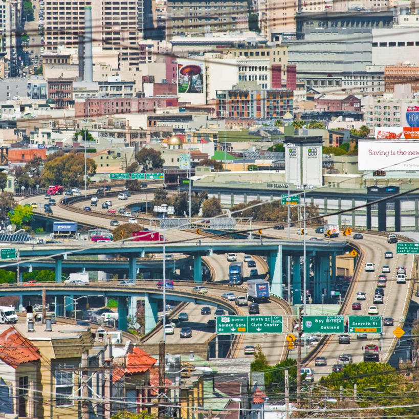 无人,方图,俯视,室外,白天,度假,美景,城市风光,城市,道路,建筑,街道,立交桥,路,公路,汽车,美国,景观,交通,娱乐,享受,休闲,景色,放松,摄影,加利福尼亚,旧金山,马路,彩图,高角度拍摄