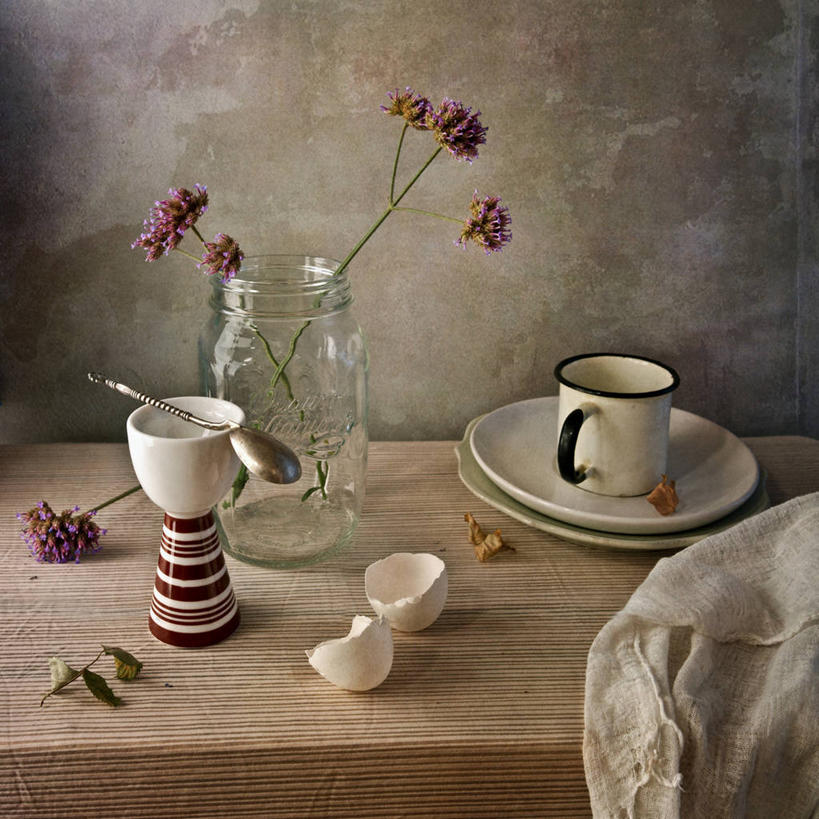 无人,方图,俯视,室内,满意,桌子,静物,以色列,墙,茎,凌乱,饮食,花,茶碟,汤匙,摄影,蛋杯,脆弱,广口瓶,彩图,高角度拍摄