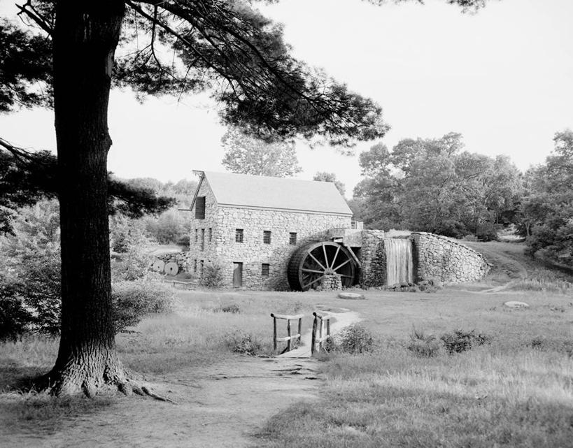 无人,农场,横图,黑白,室外,白天,农业,美景,建筑,美国,房屋,景观,古典,自然,景色,摄影,宁静,自然风光,马萨诸塞,磨坊,农舍,萨德伯里