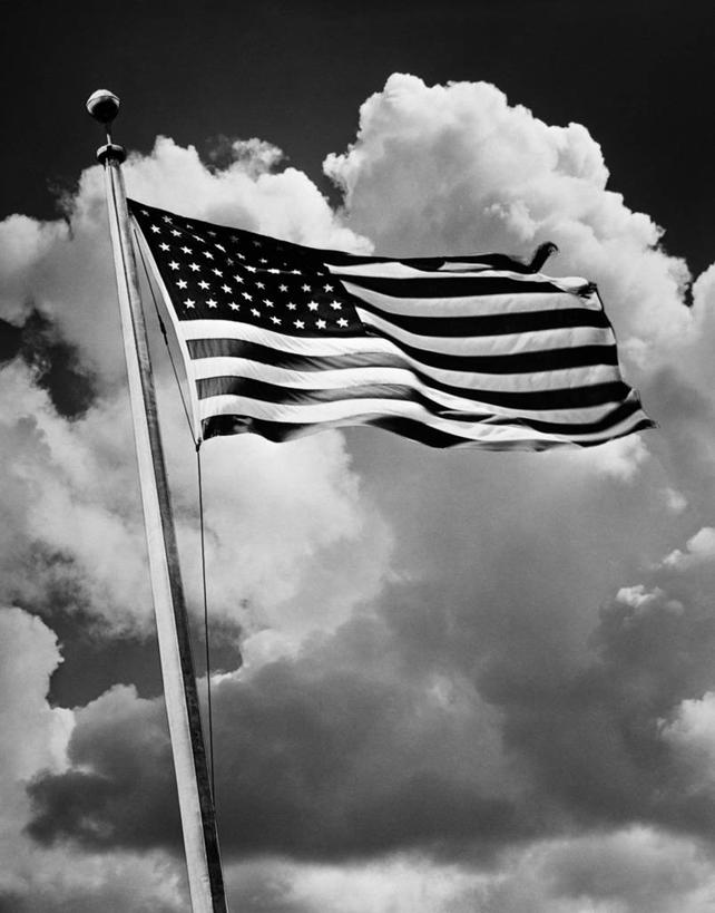 无人,竖图,黑白,室外,白天,骄傲,风,美国,条纹,云,星星,古典,历史,飞,天空,美国国旗,摄影,拍打,美国文化,爱国主义
