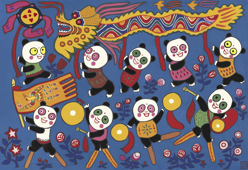 无人,举,微笑,横图,插画,室外,白天,绘画,友谊,幸福,数码,科技,熊猫,旗帜,一群,许多,表演,阴影,庆祝,艺术,装饰,网络,龙,鼓,乐器,很多,高光,几何,计算机图形,音乐,合成,图画,表演者,画,花,扮演,托,卡通,乐趣,人体,颜料,明亮,美术,电脑合成图,数码合成图,演出,享乐,合成图,音乐人,漫画,高跷,写实,具体,具象,美术工艺,手臂,步行,举起,举手,举着,向上举,向上伸,向上托,彩图,舞蹈,传统文化,传统节日