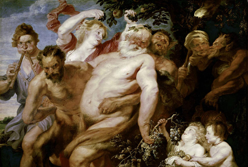 婴儿,成年人,裸体,人群,横图,插画,室外,白天,数码,科技,阴影,庆祝,神话,网络,乐器,高光,几何,计算机图形,合成,图画,饮食,画,协助,电脑合成图,数码合成图,合成图,运送,漫画,巴洛克风格,写实,具体,具象,酒神巴克斯,酒神狄俄尼索斯,无忧无虑,男人,女人,彩图