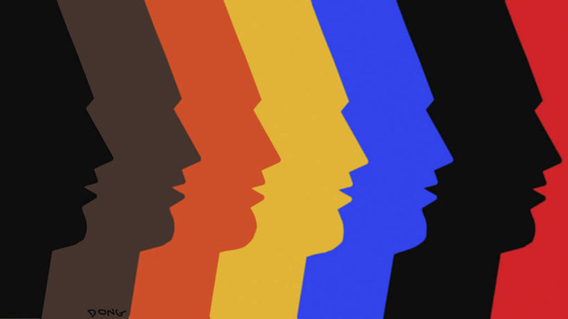 成年人,人群,横图,插画,留白,侧面,抽象,绘画,重复,复古,数码,科技,一排,阴影,红色背景,艺术,整齐,网络,高光,几何,计算机图形,古典,合成,图画,文化,画,排列,工艺品,品味,人体,多样,明亮,美术,电脑合成图,数码合成图,高雅,合成图,队列,身份,克隆,反差,漫画,计算机制图,写实,具体,具象,美学,想法,美术工艺,彩图