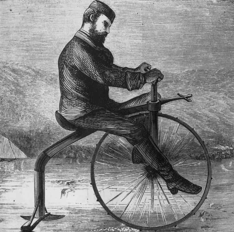 成年人,一个人,横图,方图,黑白,插画,室外,白天,侧面,民族服装,数码,科技,自行车,仅一个男性,阴影,网络,高光,几何,计算机图形,古典,合成,图画,历史,车,脚踏车,画,骑,交通工具,骑车,电脑合成图,数码合成图,合成图,载具,漫画,写实,具体,具象,美术工艺,休闲活动,传统服装,民俗服