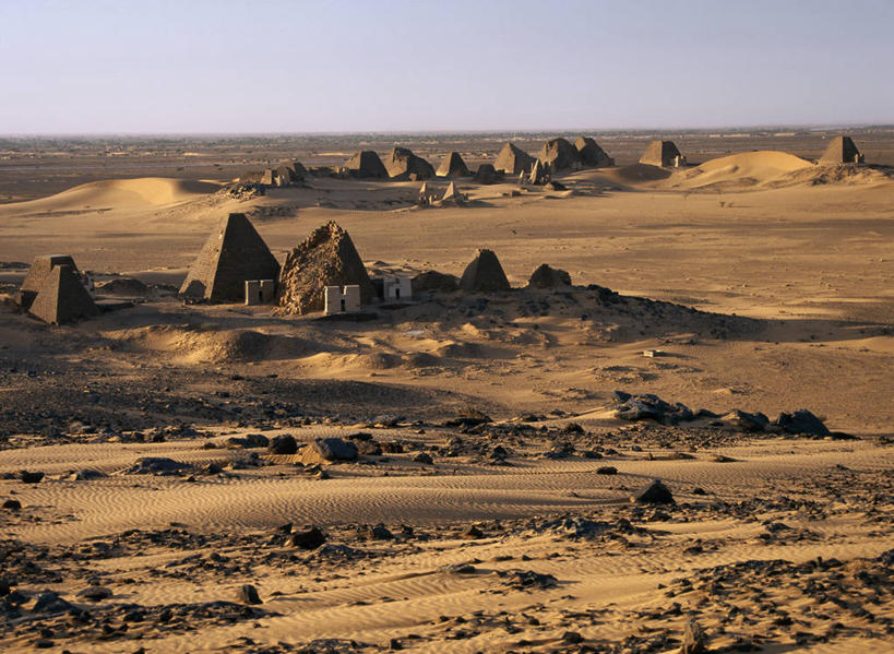 无人,横图,沙漠,苏丹,热,地标建筑,金字塔,摄影,古代文明,撒哈拉沙漠,彩图