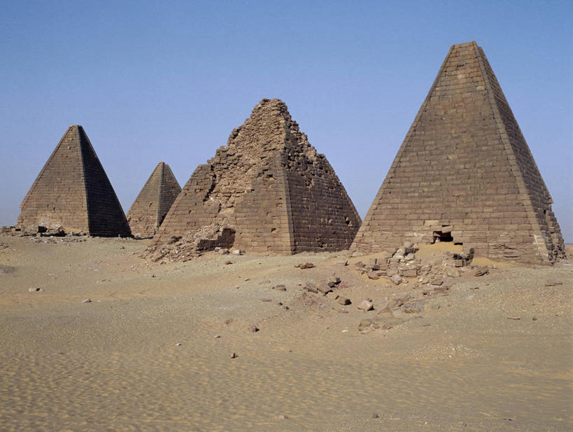 无人,横图,苏丹,地标建筑,金字塔,摄影,坟墓,撒哈拉沙漠,几何形状,彩图