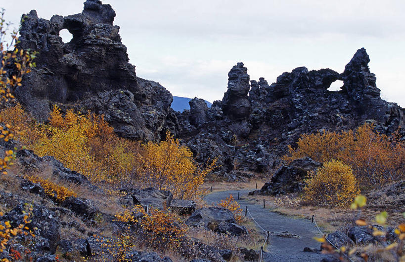 无人,横图,室外,湖,火山,地形,洞,月亮,黑色,露头,摄影,米湖,活火山,岩石,秋天,彩图