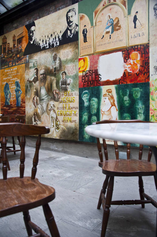 无人,酒吧,竖图,旅游,城市,爱尔兰,欧洲,艺术,装饰,首都,现代,布置,壁画,摄影,文学,美术工艺,彩图,旅行,餐馆