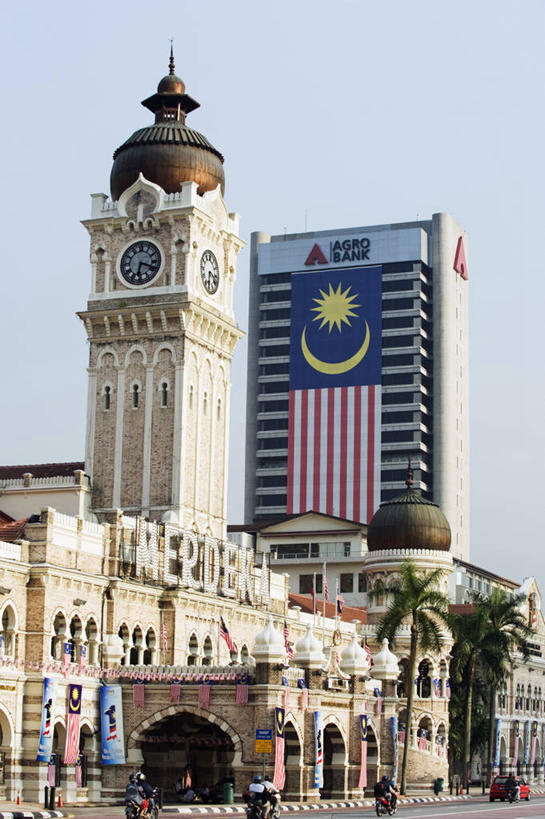 无人,竖图,方图,室外,建筑,街道,旗帜,国旗,马来西亚,亚洲,首都,摄影,东南亚,吉隆坡,独立广场,彩图,旅行,马来西亚国旗,马来文化
