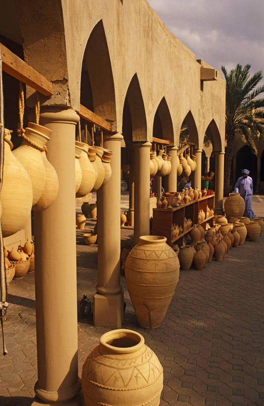 无人,竖图,阿曼,亚洲,市场,货摊,锅,纪念品,陶器,摄影,粘土,中东,波斯湾,奈兹瓦,广口瓶,彩图,旅行,传统文化