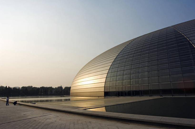 无人,横图,室外,白天,旅游,时尚,城市,建筑,剧院,北京,亚洲,圆形,眼镜,歌剧院,首都,宏伟,现代,地标建筑,摄影,中国文化,钛,设计,彩图,旅行,罢工