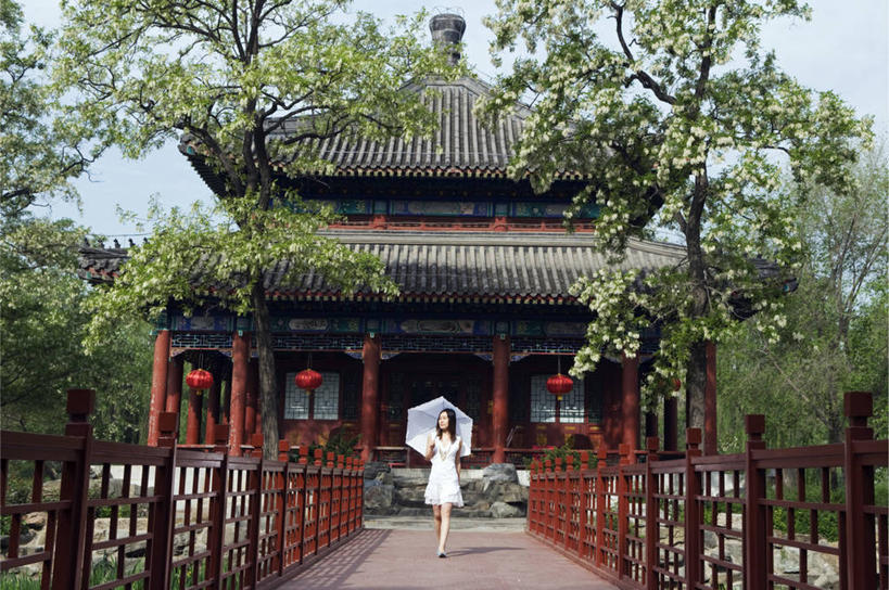 成年人,一个人,横图,室外,白天,旅游,度假,烹饪,时尚,北京,日光,中国,亚洲,仅一个女性,行人,游客,游人,地形,料理,食品,首都,历史,阳伞,菜肴,美食,路人,旅客,食物,白色,模型,摄影,佳肴,保护,中国文化,释放,东亚,亭台楼阁,过客,女人,步行,彩图,传统文化