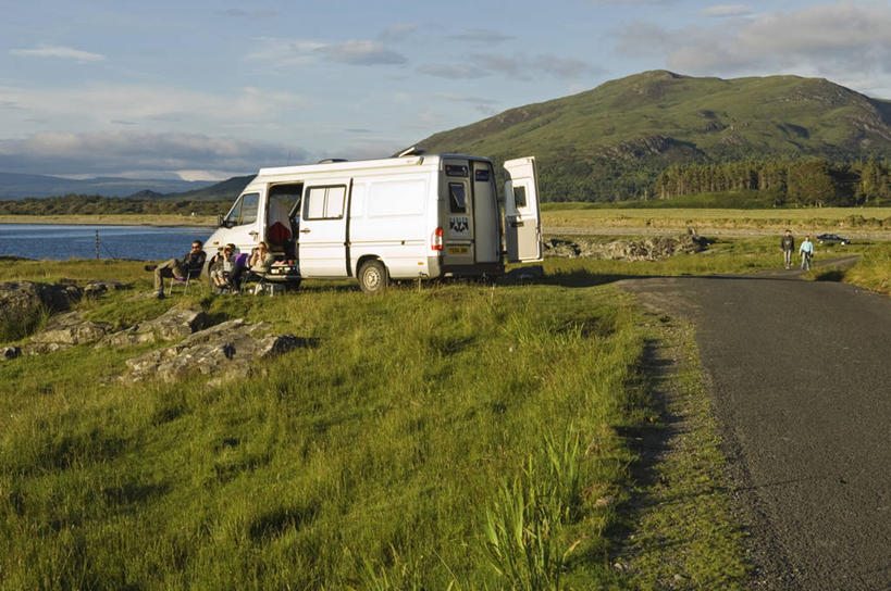 无人,横图,室外,旅游,度假,海洋,美景,山,野生动物,行人,游客,游人,鸟类,地形,景观,苏格兰,路人,旅客,风景,自然,景色,放松,摄影,宁静,摇动,自然风光,露营,内赫布里底群岛,露营车,过客,外赫布里底群岛,海滩,彩图