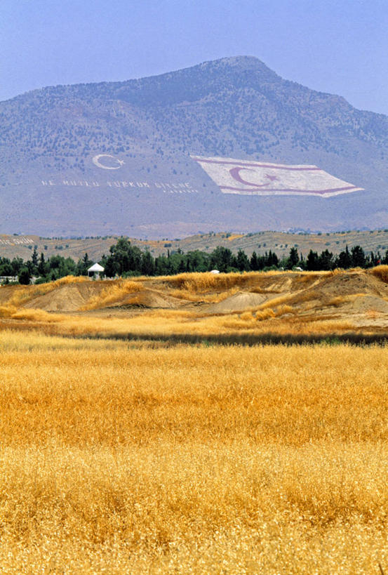 无人,竖图,欧洲,塞浦路斯,岛,地形,首都,北,摄影,土耳其国旗,彩图,旅行