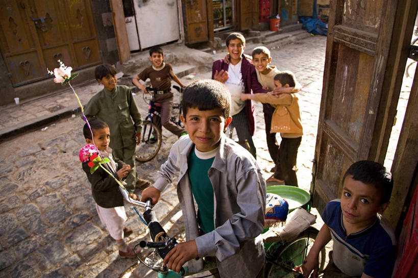 儿童,横图,城市,也门,首都,摄影,中东,萨那,彩图,阿拉伯半岛