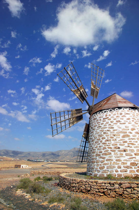 无人,竖图,风车,西班牙,欧洲,岛,摄影,富埃特文图拉岛,大西洋群岛,彩图,旅行