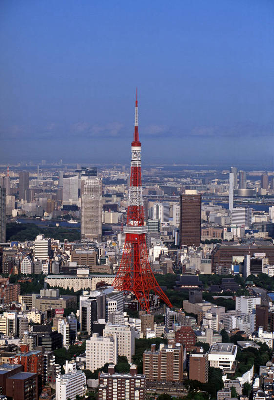 无人,竖图,俯视,航拍,室外,天际线,城市,东京,日本,亚洲,首都,摄影,东京塔,鸟瞰,六本木,彩图,高角度拍摄