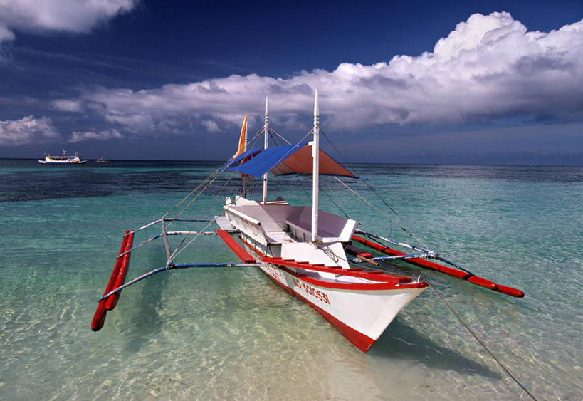 无人,横图,室外,旅游,度假,船,菲律宾,亚洲,娱乐,享受,休闲,放松,摄影,热带气候,长滩岛,海滩,彩图