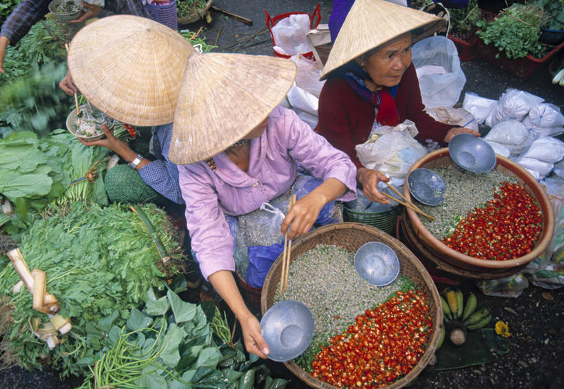 横图,越南,亚洲,食品,市场,摄影,东南亚,会安,彩图