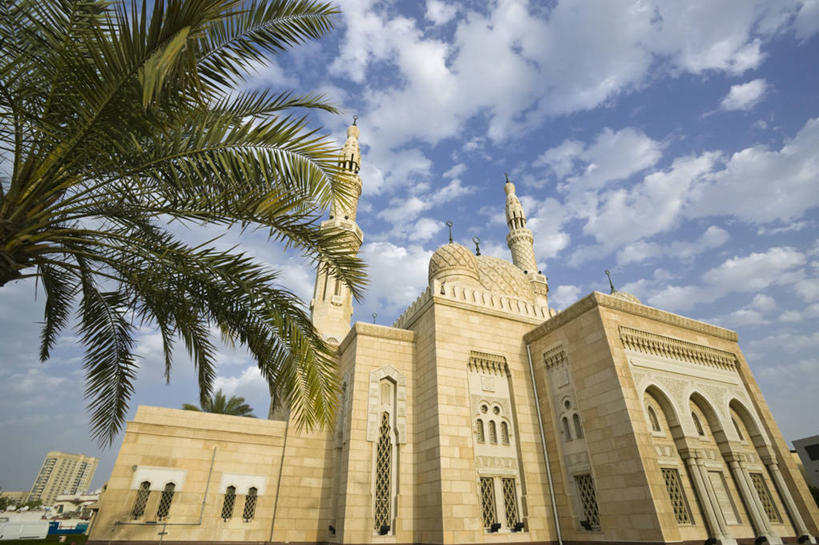 无人,横图,城市,摄影,宗教,伊斯兰教,中东,清真寺,阿拉伯联合酋长国,迪拜,波斯湾,朱美拉回教寺,彩图,阿拉伯半岛