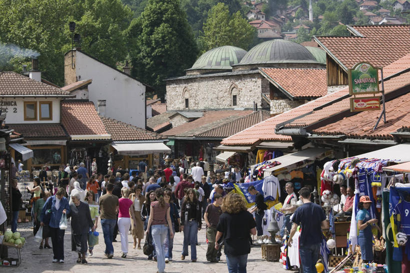 无人,横图,城市,欧洲,古城,首都,摄影,巴尔干,东欧,萨拉热窝,彩图,波斯尼亚和黑塞哥维那