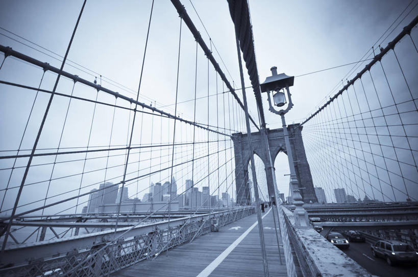 无人,横图,室外,城市,纽约,美国,曼哈顿,摄影,吊桥,北美,布鲁克林桥,美国人,彩图,东河