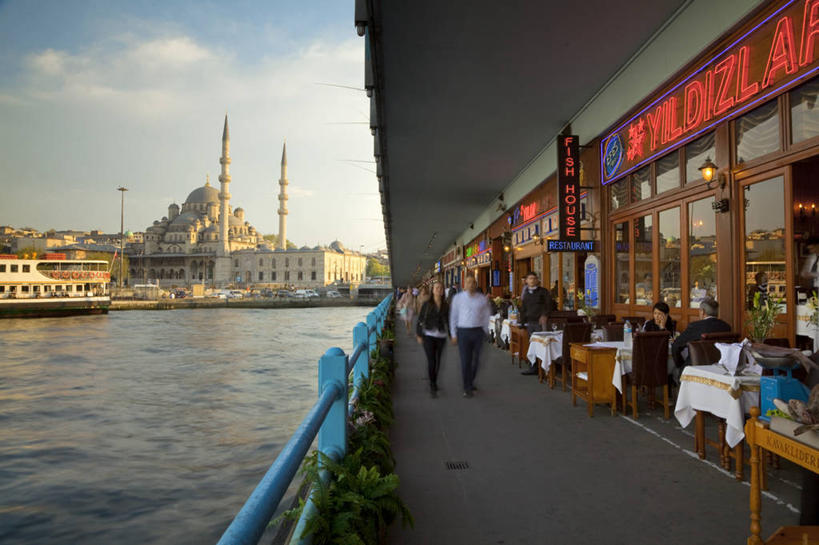 吃,横图,室外,白天,旅游,城市,欧洲,亚洲,摄影,清真寺,土耳其文化,伊斯坦布尔,彩图,餐馆,咖啡馆