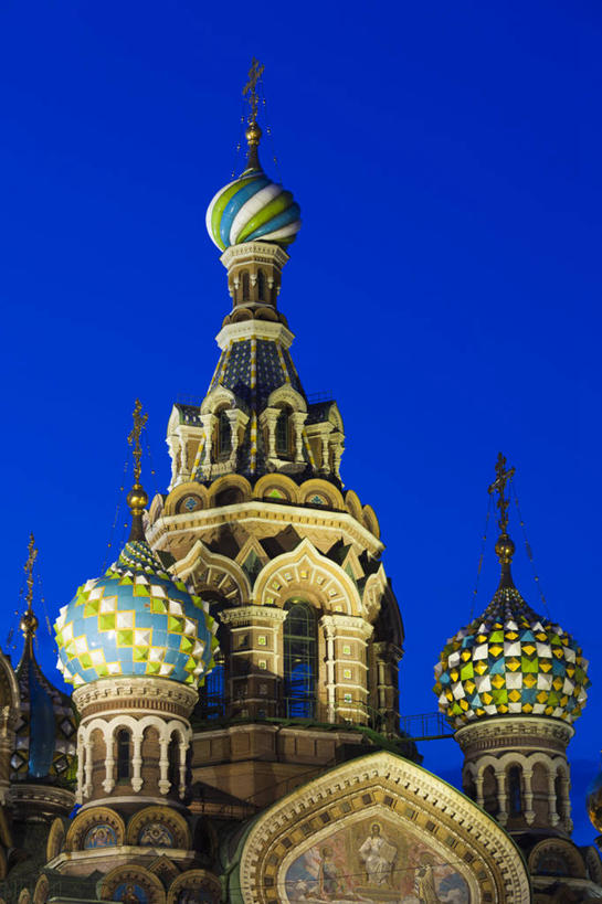 无人,教堂,竖图,室外,建筑,俄罗斯,装饰,穹顶,黄昏,地标建筑,摄影,宗教,部分,万里无云,彩图,俄罗斯文化