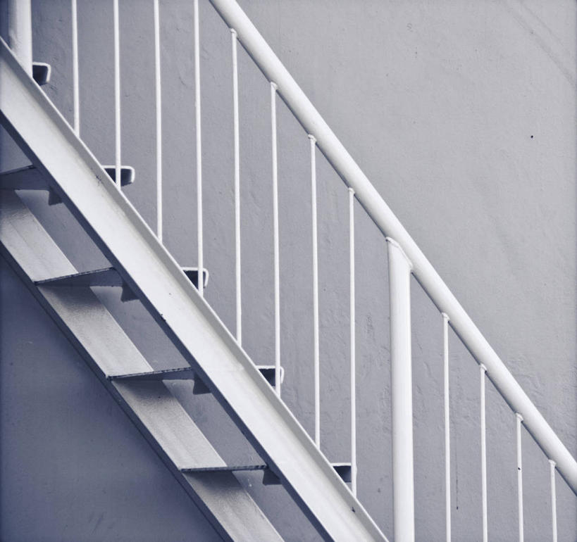 无人,栏杆,横图,室外,白天,楼梯,新西兰,白色,摄影,宁静,尼尔森,彩图