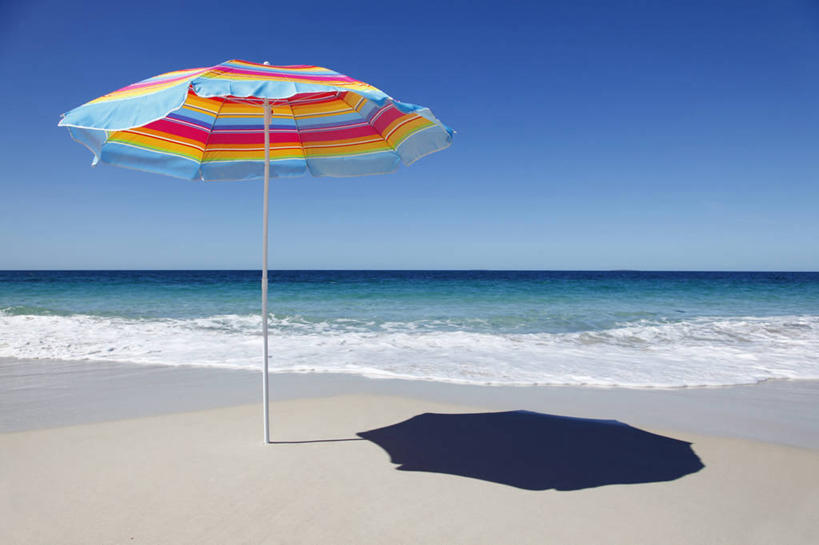 无人,横图,室外,白天,海洋,澳大利亚,沙子,遮阳伞,水平线,自然,摄影,宁静,万里无云,南澳大利亚,海滩,彩图
