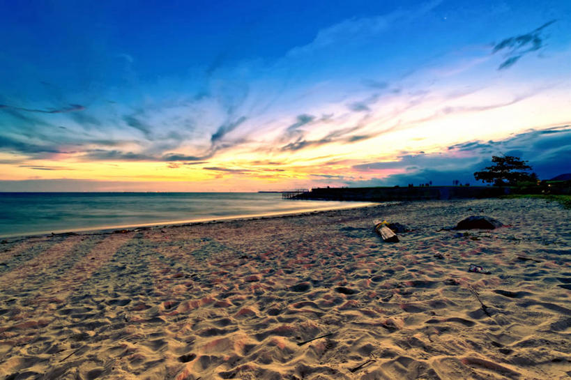 无人,横图,室外,美景,日光,印度尼西亚,马来西亚,亚洲,沙子,景观,云,树,风景,天空,自然,黄昏,景色,摄影,东南亚,宁静,自然风光,婆罗洲,加里曼丹岛,婆罗洲岛,马来西亚联邦,海滩,彩图