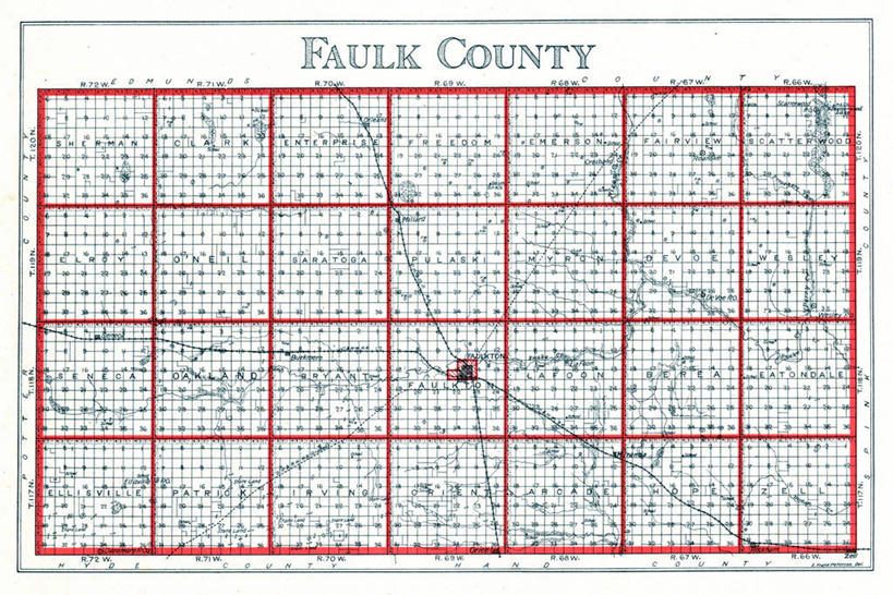 无人,横图,地图,历史,古董,南达科他州,彩图