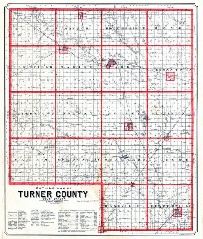 无人,竖图,地图,历史,古董,南达科他州,彩图