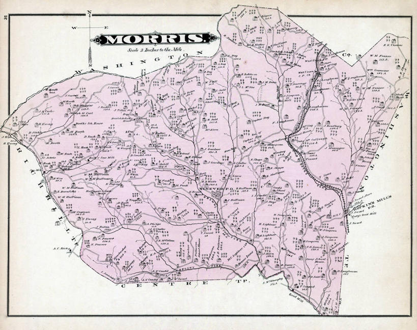 无人,横图,地图,历史,古董,宾夕法尼亚,莫里斯,彩图