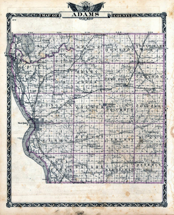 无人,竖图,地图,历史,古董,伊利诺斯州,彩图
