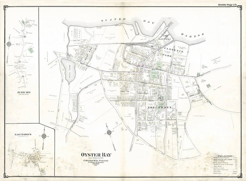 无人,横图,地图,历史,古董,纽约州,彩图,耶利哥