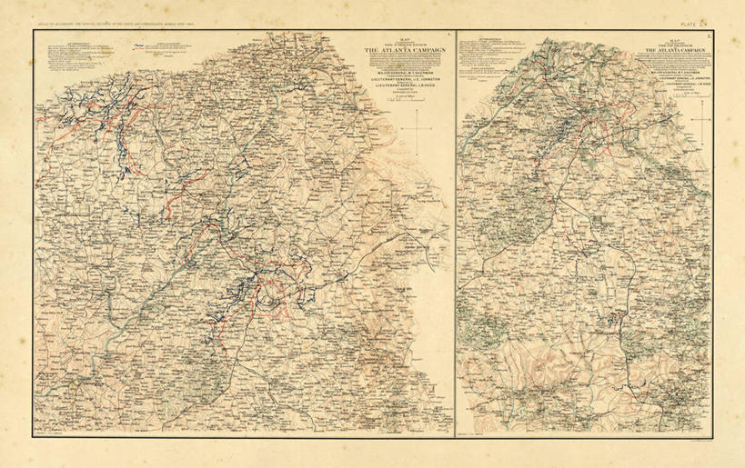 无人,横图,地图,历史,古董,北美,内战,彩图