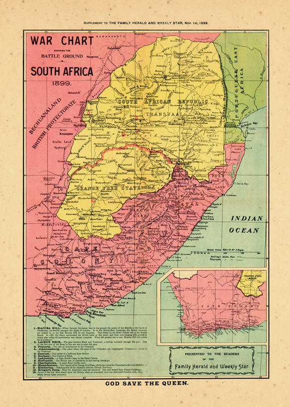 无人,竖图,地图,非洲,南非,历史,古董,彩图
