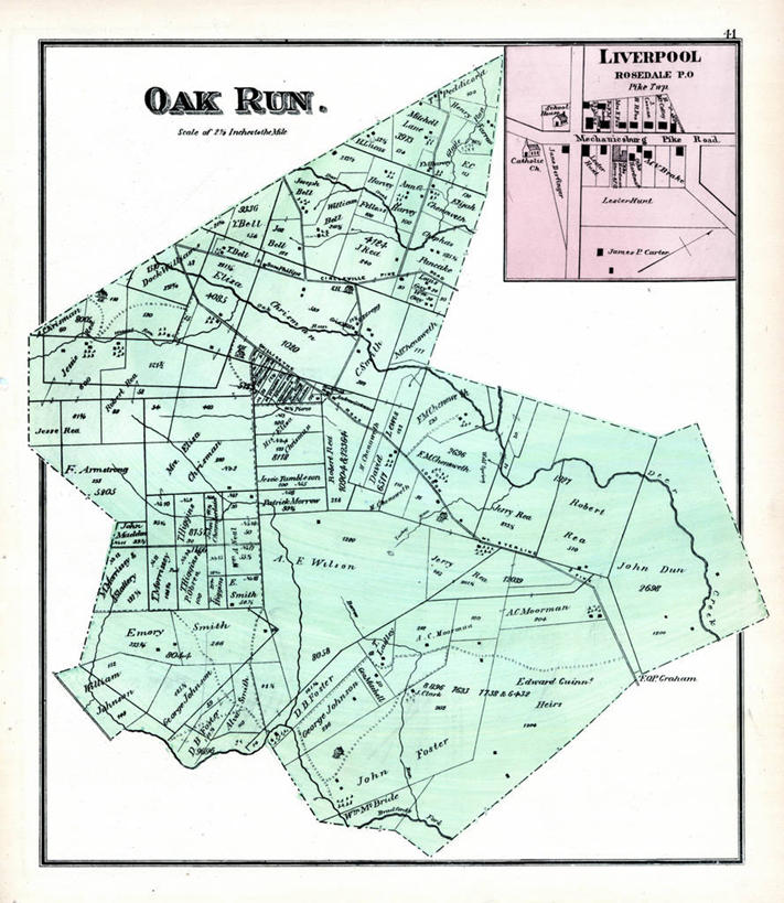 无人,竖图,地图,城镇,历史,古董,俄亥俄州,利物浦,彩图,地图学
