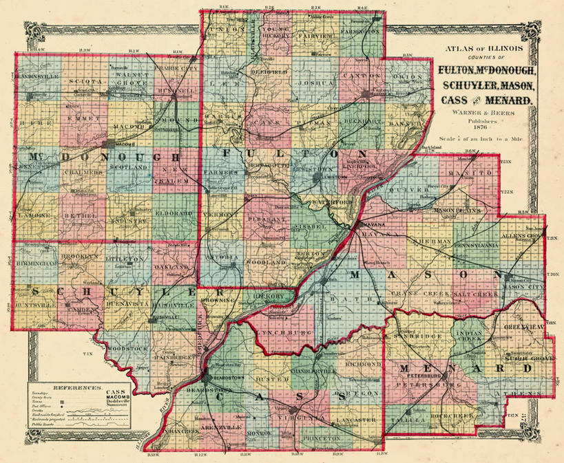 无人,横图,地图,历史,古董,伊利诺斯州,彩图,泥瓦匠,地图学